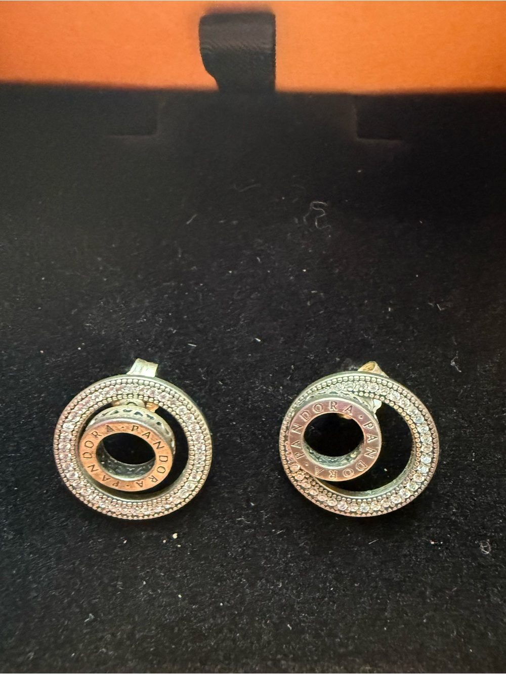 Pandora Silver Double Halo Stud Earrings